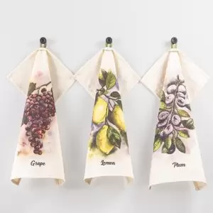 ست 3 تایی حوله آشپزخانه طرح میوه